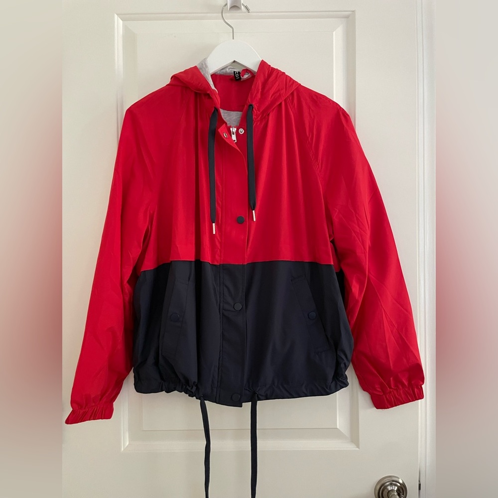 Red & Navy Zip Up Jacket